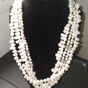 Peal Necklace Quadruple Stranded